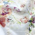 100% Polyester Woven Floral Print Chiffon Embroidery Fabric